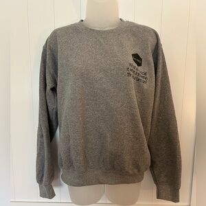 Gildan Gray Crewneck Sweater with Dad Joke